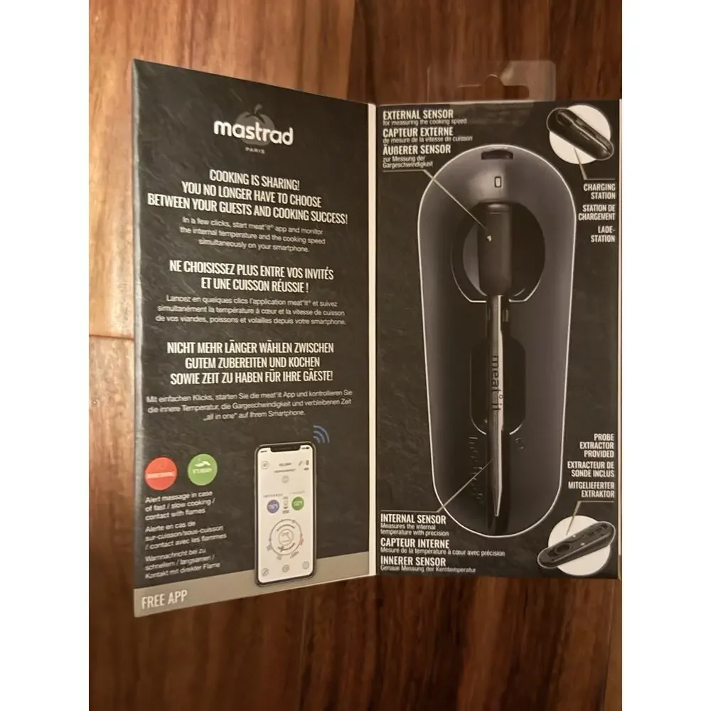 Mastrad Meat°it+ Smart Wireless Meat Thermometer Bluetooth WiFi NEW Sealed